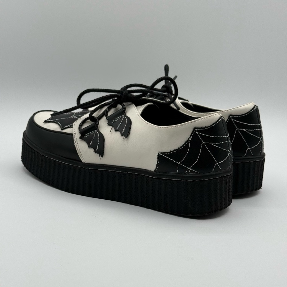 Creepers StrangeCvlt- Krypt Spider Web White/Black Size 7 - Picture 13 of 15